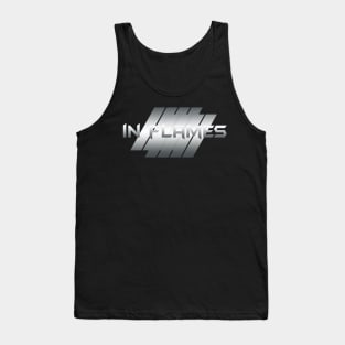 Metallic Illustration in flames Tank Top